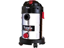 Cevik PRO30XT - Aspirador sólidos y líquidos (ruedas, 1400 W, 230 V) color gris metalizado