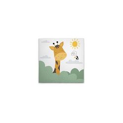 A.S. Création DD131745 Impression sur toile pour chambre d'enfant Motif girafe Vert/blanc 40 x 40 cm