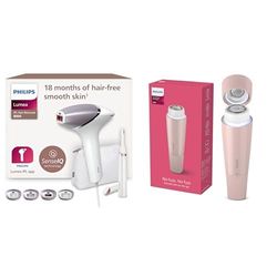 Bundle of Philips Lumea 8000 Series dispositivo di epilazione IPL, alternativa ai dispositivi di epilazione laser, BRI949/00 + Philips Facial Hair Remover 5000 Series, epilatore da donna BRR454/00