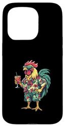 Funny Rooster Summer Vacation Case for iPhone 15 Pro