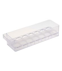 Yamazaki 5764 TOWER Fridge Egg Tray, white, PS Resin, Minimalist, 11 x 37.5 x 8.2 cm