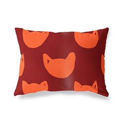 BonaMaison Fundas para Cojínes, Naranja-Burdeos Funda de Almohada para Sofá Coche Silla Oficina Cama Decorativa Moderna Decoración del Hogar, 35x50 Cm - Diseñado y Fabricado en Turquía