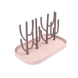 Zuvo Baby Bottle Drying Rack - Pink Bottle Drain Rack with Detachable Antler-Style Brackets - BPA-Free Bottle Holder for Teats, Cups & Baby Accessories – Compact and Easy to Clean