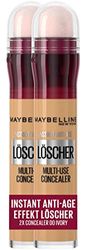 Maybelline New York Instant Anti Age Effect - Correttore n. 00 Ivory, confezione doppia