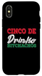 Carcasa para iPhone X/XS Cinco De Drinko Fiesta Squad Fiesta Mexicana Cinco De Mayo