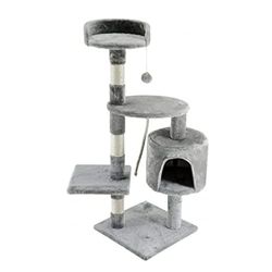 Mobiclinic, Krabpaal, Model silvestre, Katten kattenboom medium, Klimmen, 3 hoogtes, Europees merk, Met platforms schuilplaatsen, Ontstressend speelgoed, Gemaakt van veilig sisal