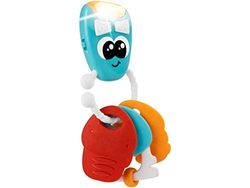 Chicco Chiavi elettroniche - Gioco sonaglio con forma di chiavi, con luci e sonori, bilancia spagnola e inglese, ottimo per bebè e ragno, Multicolore