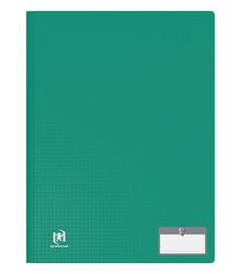 OXFORD Memphis Pack of 10 Document Sleeves A4 80 Sheets / 40 Pockets Polypropylene Cover Green