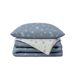 100 x 135 Star baby påslakan set – blå