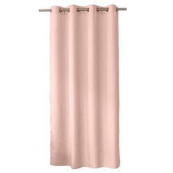 ED ENJOY HOME - Cortina decorativa com ilhoses prateados, 140 x 240 cm, rosa antiga, 100% poliéster, cetim, coleção básica