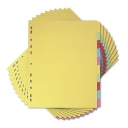 Elba A4 + (extra largo), 10 divisori, colori assortiti, 10 pezzi