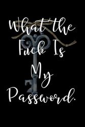 WTF Is My Password: 6” x 9” alphabetical password log, internet password log book, password book, and internet password organizer, alphabetical password book, Simple Black Cover