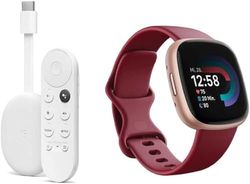 Google Chromecast + Fitbit Versa 4 Smartwatch