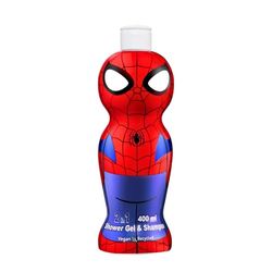 Marvel Spider man 2-in-1 Kids Hair Shampoo & Body Wash – 400ml | Fruity Floral Scent | Vegan, Paraben-Free, Natural | Hydrating & Dermatologically Tested Head-to-Toe Wash for Children Ages 3+