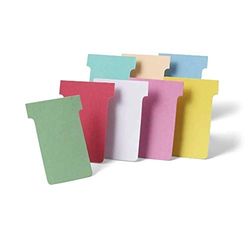 Nobo Tarjetas para Planificador en Forma de T, Azul Claro, Tamaño 2, Pack de 100 Recambios de Tarjetas para Planificar, Planificador Industrial de Pared para Oficina, 2002006