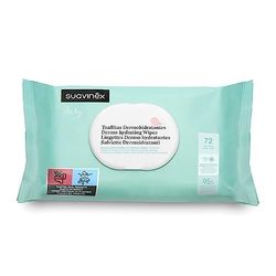 Suavinex, Paquet de 72 lingettes dermohydratantes pour bébé, Convient aux peaux atopiques, 96% d'ingrédients d'origine naturelle