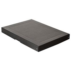 FALKEN Original PureBox Black 40 mm High DIN A3 Storage Box with Lid - Sturdy Recycled Cardboard - Blue Angel Vegan Gift & Transport Box