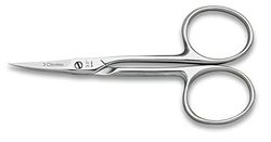 3 Carnations, Silver, 9 cm (3.5") Curved Embroidery Scissors 3.5", Carbon Steel