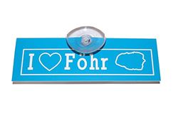 Tabliczka samochodowa "I love Föhr"