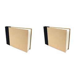 Artway Enviro Recycled Hardback A5 Sketchbook - Landscape - 92 Sides (46 Sheets) of 170gsm Recycled Cartridge Paper, White (Pack of 2)