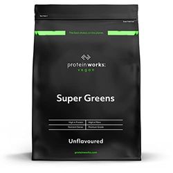 Protein Works - Super Greens Powder , Nutrient Dense Detox Shake , Supports Immune System , Vegan , 41 Shakes , Unflavoured , 500g