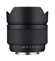 Samyang AF 12mm f/2.0 autofocus APS-C compacte ultragroothoeklens voor Fujifilm X (SYIO12AF-FX), zwart.