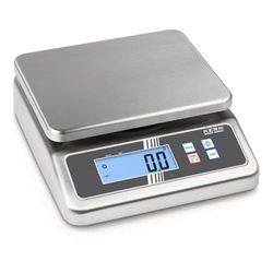 Bilancia in acciaio inox con maggiore protezione contro l'umidità [Kern FOB 15K1L] precisione fino a 1 g, portata massima 15 kg