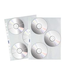 Favorit 3 Door CD Polypropylene Holder, 23.6 x 30.5 cm, Transparent - 100460140 (conf.10)