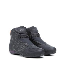 TCX - R04D Lady Waterproof Women's Motorcycle Boots, Mesh Upper with Hot-Melt Coating, Zip and Velcro Closure, Black