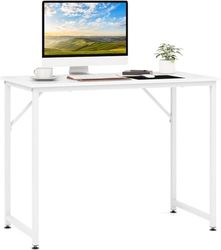 FANTASK Bureau de 100 cm, Petit Bureau d'ordinateur (Blanc)