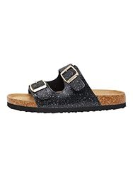 NAME IT NKFFLORA NOOS sandalen, zwart/print: glitter, 39 EU, Black Print Glitter, 39 EU