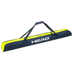 HEAD Unisex – podwójna torba narciarska dla dorosłych, niebiesko-żółta, 175 cm