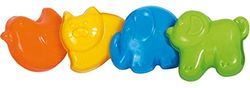 Gowi 558-57 Anna Conjunto de moldes de plástico para areia, 4 unidades, importado da Alemanha, cor/modelo sortido