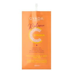 GYADA COSMETICS, Radiance Face & Neck Peeling, Peeling Viso e Collo Illuminante, Stimola il Ricambio Cellulare, Contrasta Macchie Scure, Segni dell'Età e d'Espressione, a Base di Vitamina C, 25 ml