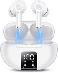 Bluetooth in-ear hoofdtelefoon, draadloos, bluetooth 5.3, hifi-stereogeluid met touch-bediening, draadloze hoofdtelefoon met geluidsreductie, 32 uur speeltijd, IP7 waterdicht, led-digitaal display