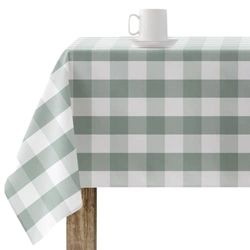 BELUM | Resinated Tablecloth Stain Resistant Paintings 0120-104, Tablecloth Plaid Vichy Size; 100x140 cm, Tablecloth Anti Stain NO Rubber, Tablecloth Vichy Mint, Tablecloth Fabric 100% Organic Cotton