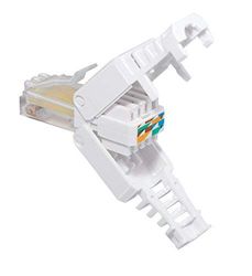 MANAX® Verktygslös RJ 45-kontakt CAT 5, CAT 6 för UTP-kabel – verktygsfri installation – paket med 5
