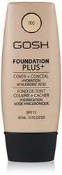 Gosh Copenhagen Foundation Plus + Cover & Conceal Spf15 002 Ivory 30 ml