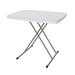 BigBuy Garden Mesa Plegable Blanco Acero HDPE 76 x 50 x 71,5 cm