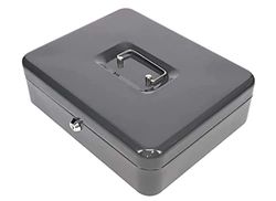 Kippen 10003NA - Caja de caudales con monedero, color antracita. Dimensiones: 300 x 240 x 90 mm.