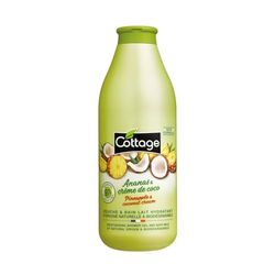 Cottage Moisturising Shower Gel & Bath Milk – 97% Natural Ingredients, pH Neutral, Dermatologically Tested, Hydrating Body Wash with Pineapple & Coconut Cream Fragrance, Nourishing for Dry Skin, 750ml