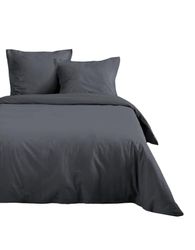 Lovely Casa - Funda nórdica – Tamaño 240 x 220 cm – 100% algodón con certificación Oeko-Tex – Color Pizarra – Modelo Eden – Ropa de Cama para casa – Ideal para Cama Doble Queen o estándar