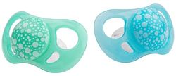 TWISTSHAKE Pacote de 2 chupetes para bebés ortopédicos de silicone, recém-nascidos de 0 a 6 meses, sem BPA, cor pastel Baby Blue/Menta Green, 100 g - Embalagem de 2