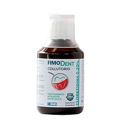 Fimodent Collutorio - Clorexidina 0.20% con SPDD (Sistema Protezione Discromie Dentali) e gradevole gusto menta - Trattamento antiplacca e antibatterico intensivo - 200ml