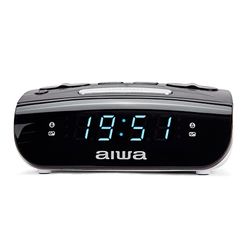 Aiwa CR-15: Radio Reloj Despertador, Pequeño, con función Snooze & Sleep, Despertador por Radio o Alarma