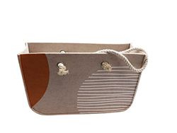 GLOREX 6 1212 274 - Tas van vilt in grijs met patroon en koordlussen, ca. 42 x 14 x 25 cm, voor kranten, decoratie of om boodschappen te doen