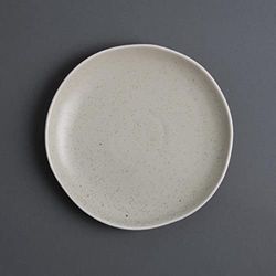 Olympia Chia Assiettes 205 mm (lot de 6), porcelaine vitrifiée couleur sable, passent au micro-ondes et au lave-vaisselle, vernis réactif, usage professionnel et domestique, DR808