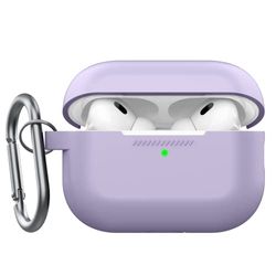 KeyBudz Elevate, laddningsfodral med nyckelring för Apple AirPods Pro 2, lavendel lila syren