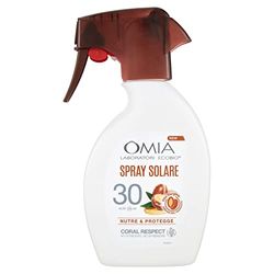 Omia - Spray Solare Protettivo SPF30 Viso e Corpo con Olio di Argan del Marocco, Protezione Solare Alta, Per Pelli Chiare e Sensibili al Sole, Dermatologicamente Testato, Flacone da 200 ml