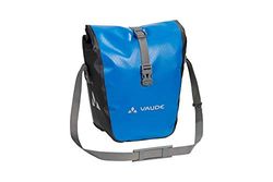 VAUDE Aqua Front Tapetes dianteiros para bicicleta, conjunto de 2 sacos adaptáveis ao carregamento e impermeáveis, azul, 28 L (2 x 14 l)